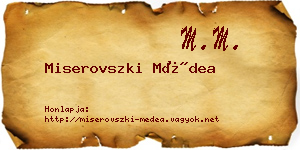 Miserovszki Médea névjegykártya